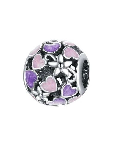 Ażurowy charms Fioletowo...