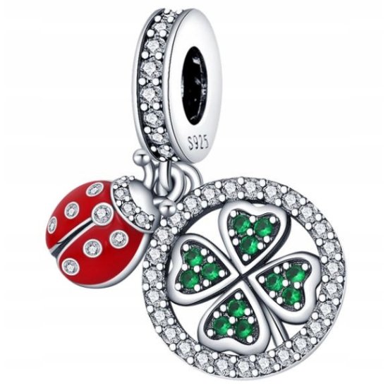 Charms Biedronka koniczynka...