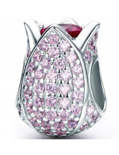 Charms kwiat tulipan róż...