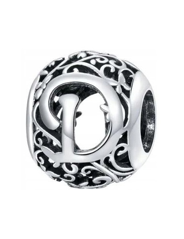 Charms ze srebra litera D...