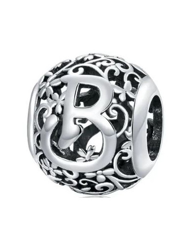 Charms ze srebra litera B...