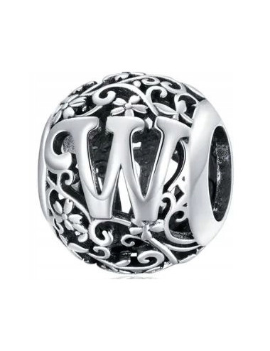 Charms ze srebra litera W...