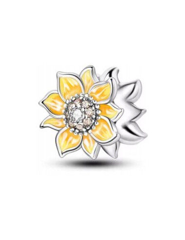 charms ze srebra słonecznik...