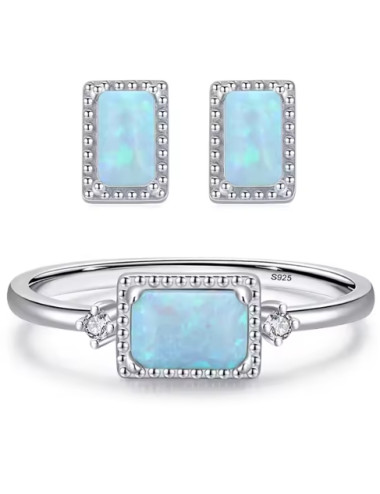 srebrny komplet kolczyki...